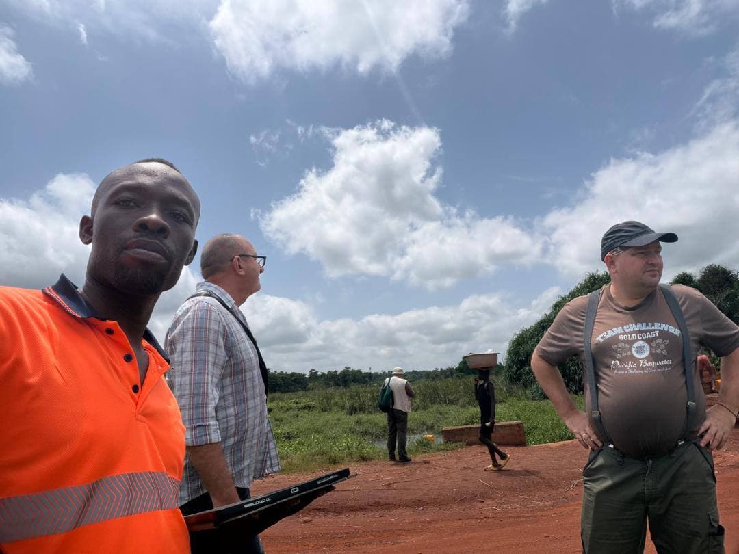 Solani team with partners on a site visit